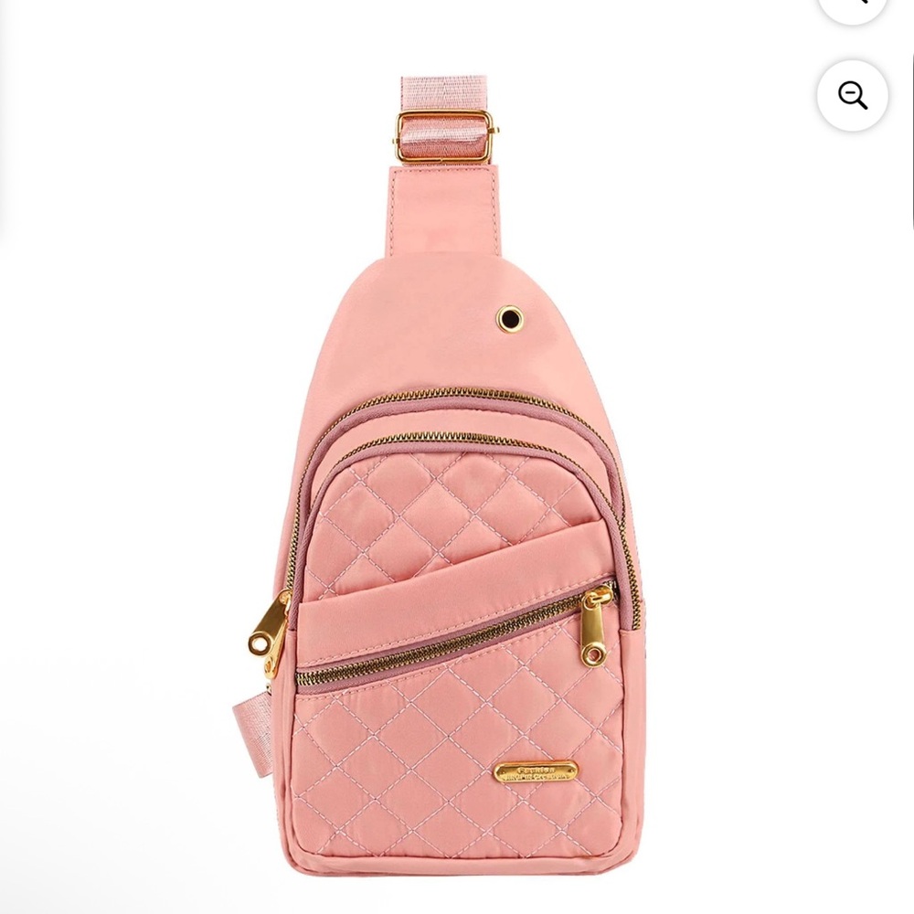 Sling backpack crossbody. Water Resistant nylon. EUC. Lightweight quilted